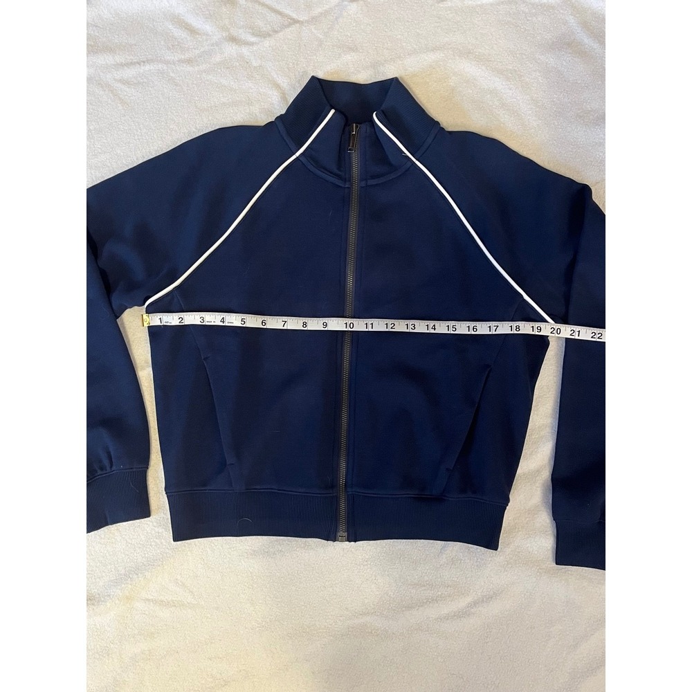 NWT Spanx AirPique Jacket Womens S Navy Travel Essentials Full Zip Athleisure - Picture 8 of 10